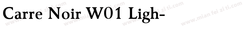 Carre Noir W01 Ligh字体转换
